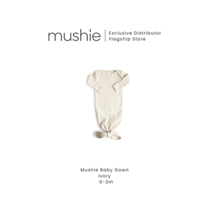 Open image in slideshow, MUSHIE Clothing Ribbed Knotted Baby Gown | Mushie Frigg Flagship Store
